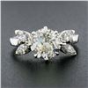 Image 2 : Vintage Platinum 2.58 ctw GIA European Diamond w/ Marquise Accents Engagement Ri