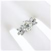 Image 3 : Vintage Platinum 2.58 ctw GIA European Diamond w/ Marquise Accents Engagement Ri