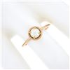 Image 3 : 14K Rose Gold 5.5mm Prong Cultured Pearl w/ Braided Basket Petite Solitaire Ring