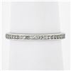 Image 3 : Antique Solid Platinum .50 ctw Channel Old Diamond Eternity Stackable Band Ring