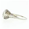 Image 6 : Antique Art Deco Petite 18k Gold European Diamond Filigree Floral Promise Ring