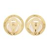 Image 5 : 14K Yellow Gold 11mm Mabe Pearl & Dual Channel Diamond Circle Button Earrings