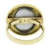 Image 7 : 18k Yellow Gold Bezel Set Carved Hard Stone Scarab w/ Rose Cut Diamonds Ring