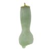 Image 6 : Vintage Solid 14k Yellow Gold Green Jade Large Figa Hand Charm Pendant
