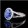 Image 2 : 2.77 ctw UNHEATED Blue Sapphire and 0.34 ctw Diamond 18K White Gold Ring (GIA CE