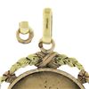 Image 1 : Antique French 18k Tri Color Gold Engraved Medallion Pendant w/ Floral Frame