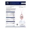 Image 4 : 8.24 ctw Morganite and 0.45 ctw Diamond 14K Rose and White Gold Pendant