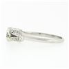 Image 6 : Antique Art Deco Platinum European Diamond Solitaire Engagement or Promise Ring