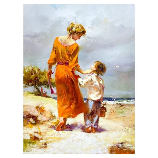 Breezy Day at the Beach by Pino (1939-2010)