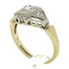 Image 5 : Vintage Keepsake 14k Two Tone Gold 0.36 ctw Diamond Open Work Geometric Ring