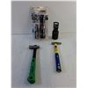 Image 4 : Magnetic Flashlight, Can-Pro Manual Sprinkler Timer & Shut off Valve, (2) Hammers