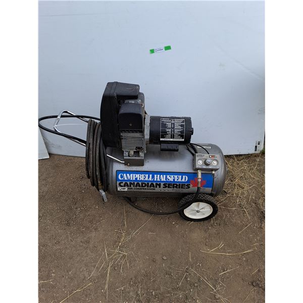 **Campbell Hausfeld 2HP Air Compressor with Wheels- As Is, Cannot Ship
