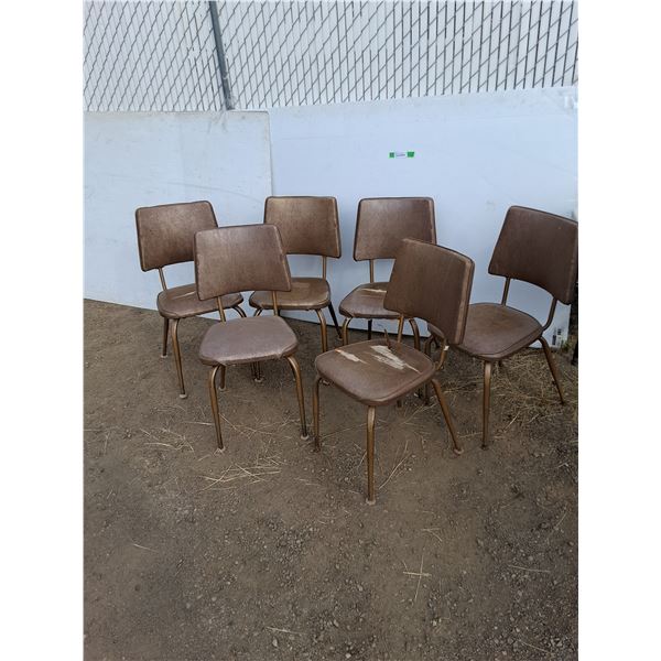 **(6) Cushioned Chairs 32.5'" Tall-Has Rips, Cannot Ship