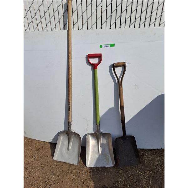 **(3) Wood & Metal Shovels Up to 5 Ft, Cannot Ship