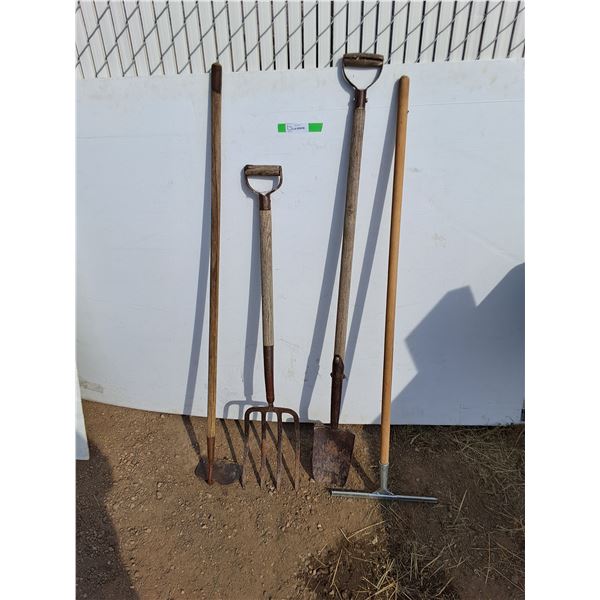 **(3) Gardening Tools & Squeegee Up to 53.5", Cannot Ship