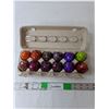Image 1 : (12) Alcohol Ink Painted  Eggs & Carton
