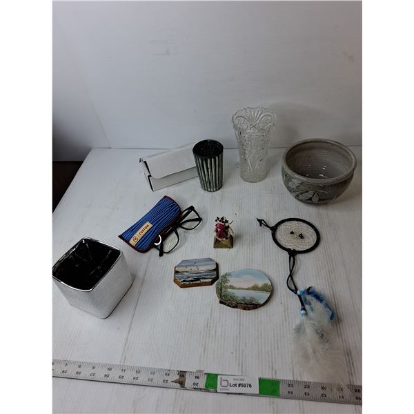 Dreamcatcher, Plastic Vase, Painted Wood, Funny Cow Bell, Misc.