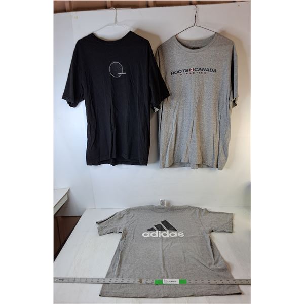 (3) Men's T-shirts- Reebok, Roots, Adidas- M