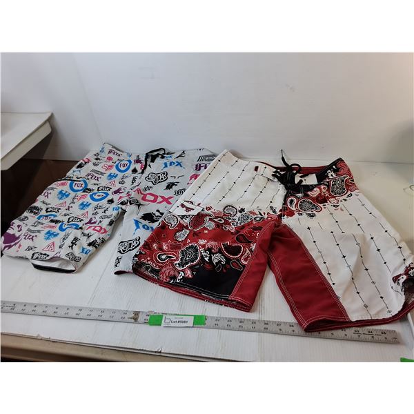 (2) Pairs of Men's Shorts- Fox & Ripzone- 34