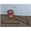 Image 1 : **(2) Vintage Bow Saws 36", Esso Oil Can, Cannot Ship