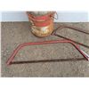 Image 3 : **(2) Vintage Bow Saws 36", Esso Oil Can, Cannot Ship