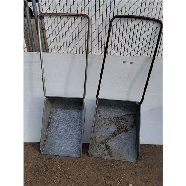 **(2) Galvanized Snow Scoops 65" x 23", Cannot Ship