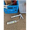 Image 3 : **Milk Crate, Caulking Gun, Plastic Bin, Gutter & Flashing, Misc - Cannot Ship