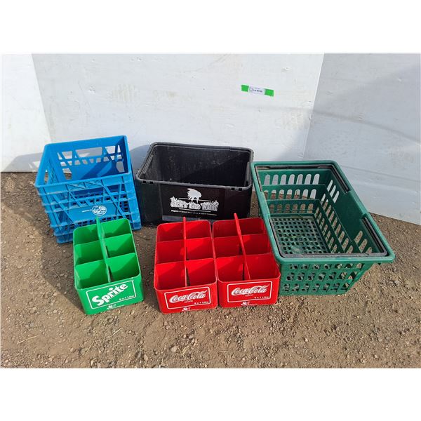 **Vintage Bottle/Milk Crates - Coca Cola, Sprite, Shopping Basket - Cannot Ship