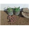 Image 2 : **Outdoor Garden Decor, (2) Vintage Fuel Cans - Cannot Ship