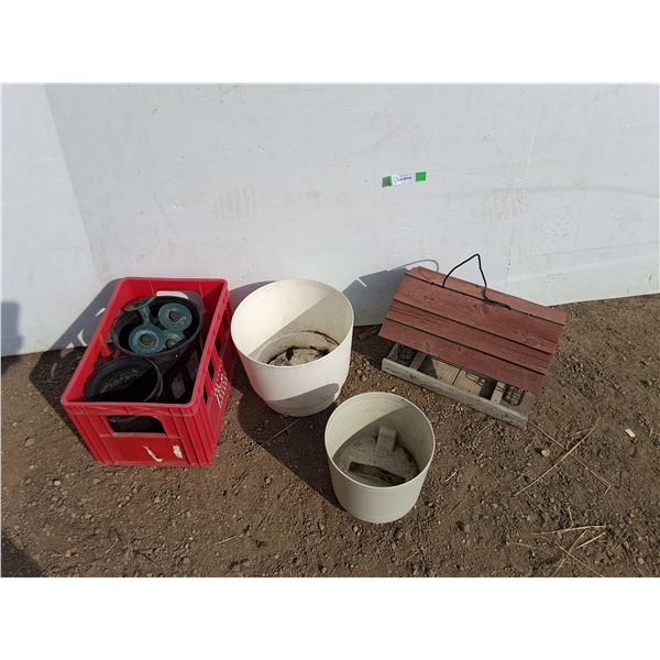 **Bird Feeder, Planters, Plastic Crate, Cannot Ship