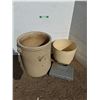 Image 1 : **Large Planter, Crock Pot 19" x 16" - Chipped, Mastercraft Socket Case - Empty - Cannot Ship