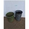 Image 1 : **(3) Metal & Plastic Garbage Bins 25" x 17", Cannot Ship