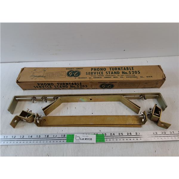 Vintage General Cement Phono Turntable Service Stand No. 5205
