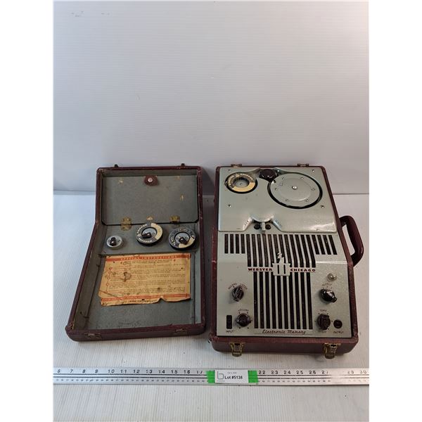 Vintage Webster Chicago Electronic Memory Wire Recorder - As Is