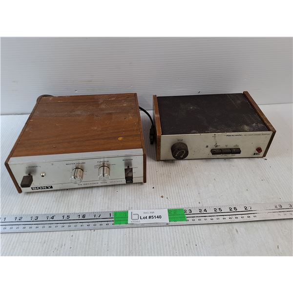 Vintage Sony SQ Decoder, Realistic SQ1 Four Channel Adaptor - As Is