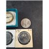 Image 3 : (3) Vintage Canadian Dollar Coins, Vintage Compass