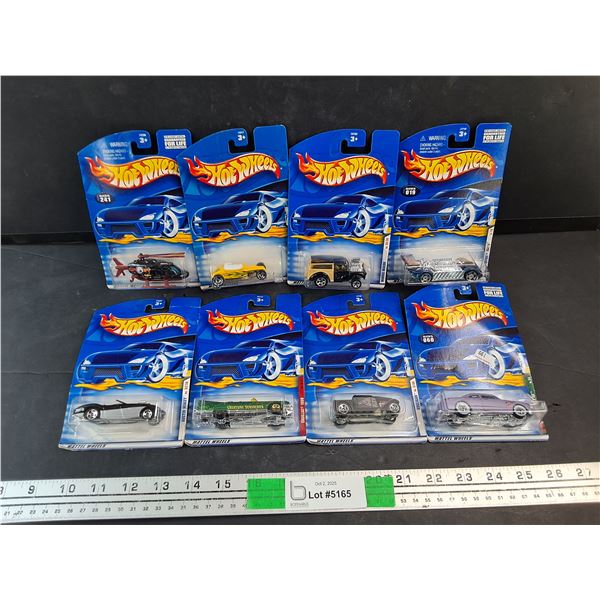 (8) HotWheels Die Cast Car Toys - Austin Healey, Cadillac 1959, Morris Wagon