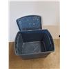 Image 3 : **Plastic Storage Tote with Lid 24" x 17" x 15", Cannot Ship