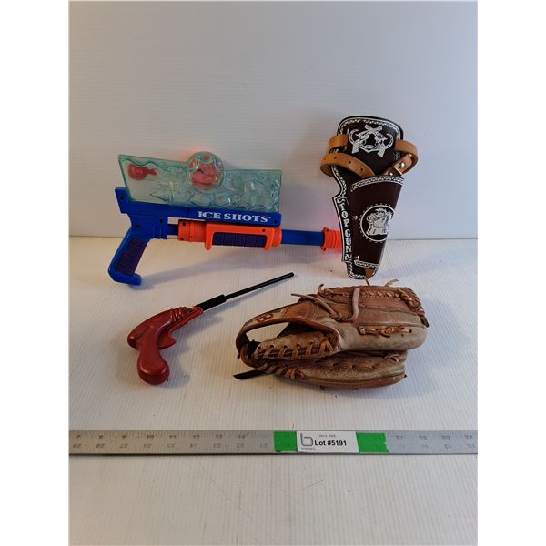 Jenleck Baseball Glove, Ice Shots Water Gun,  Toy Pistol Holder, Etc