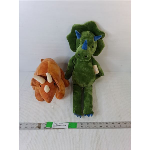 (2) Dinosaur Stuffies Up to 19.5"