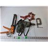 Image 1 : Bosch Corded Drill- Powers On, C Clamp, Caulking Gun, Misc.