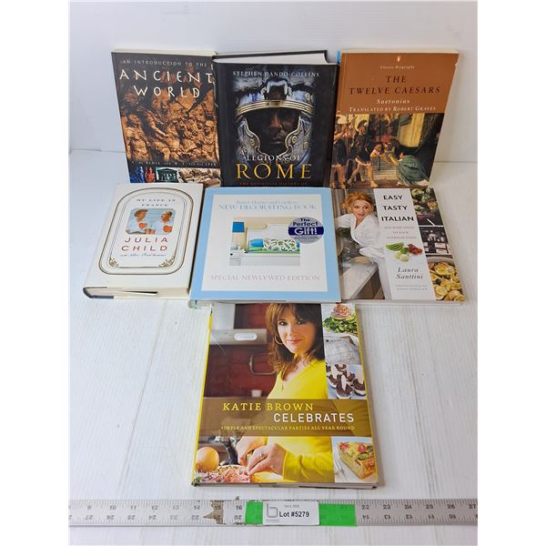 (7) Books- Cooking, History, Interior Decorating
