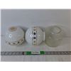 Image 1 : (3) Glass Light Fixture Globes Up to 6"