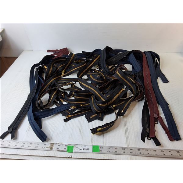 Lot of Metal & Plastic Zipper Replacements- Varying Lengths