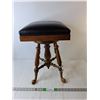 Image 1 : *Wooden & Cushioned Stool 19.5" Tall- As Is
