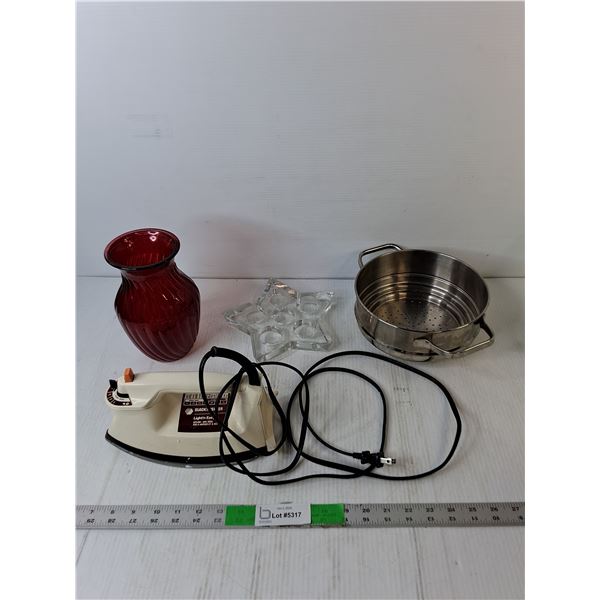 Black & Decker Iron- Powers On, Tealight Holder, Strainer, Vase