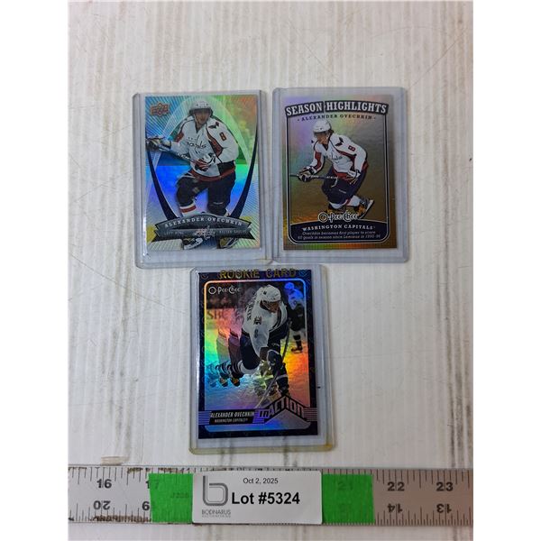 (3) Alexander Ovechkin Hockey Cards O-Pee-Chee & Upper Deck, Cannot Authenticate
