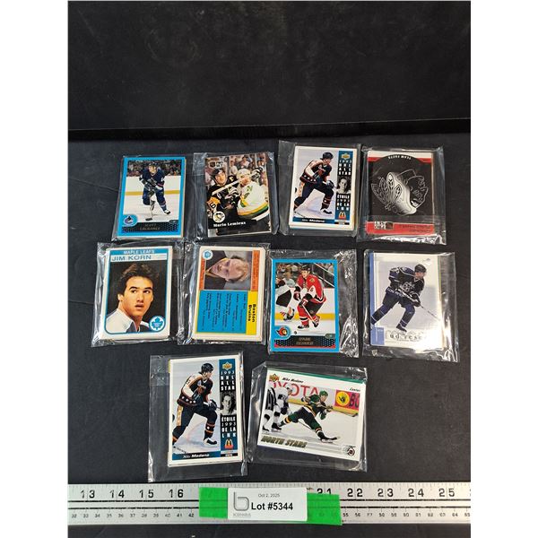 Various Sports Trading Cards - Upper Deck, O Pee Chee, NHL Pro Set - Authenticity Not Guaranteed