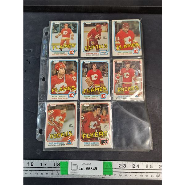 Vintage O Pee Chee Trading Hockey Cards - Rockies, Flames, Capitals  - Cannot Authenticate