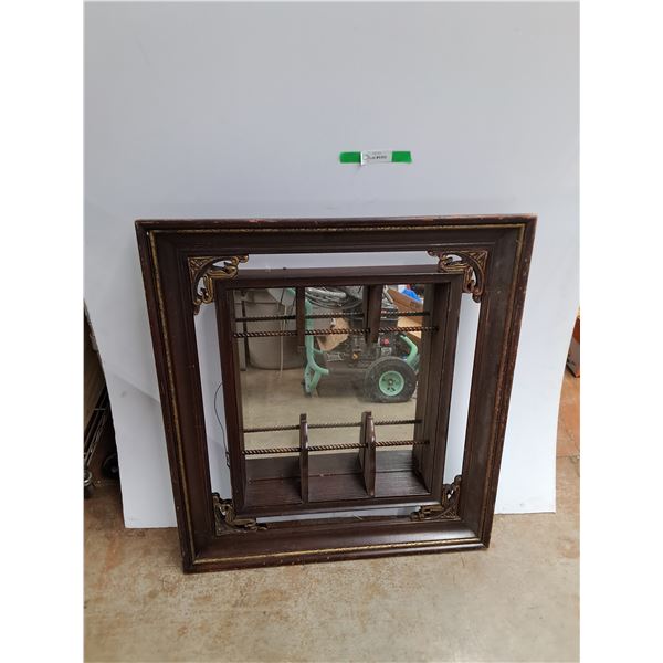*Vintage Framed Mirror 36" x 32", Cannot Ship